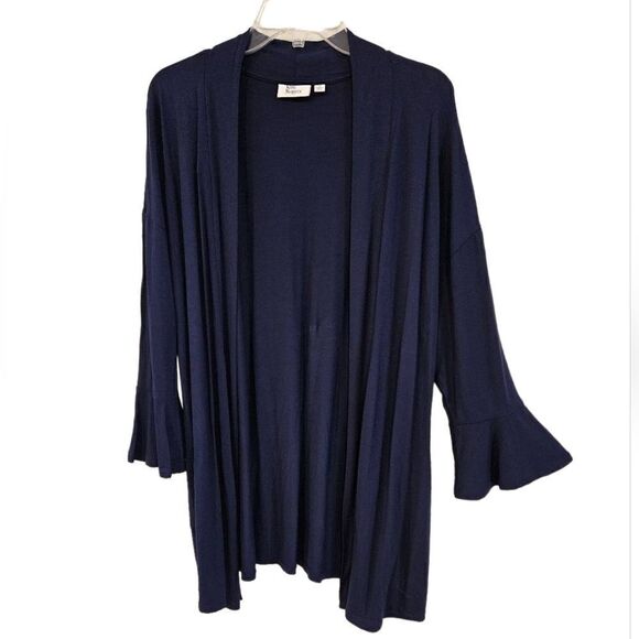 Kim Rogers Navy Blue Cardigan with bell cuffs sz M - Picture 1 of 8